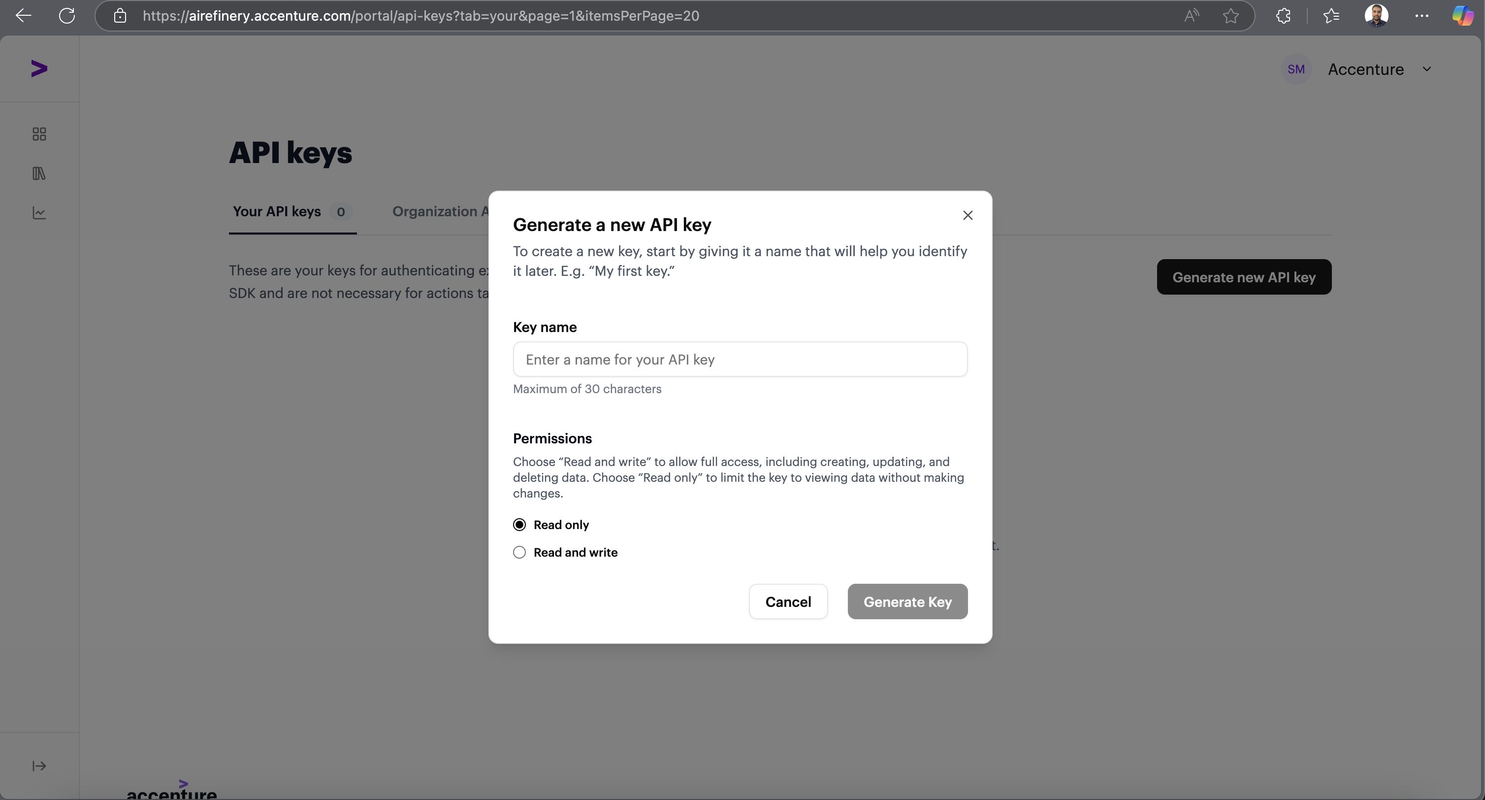 Generating API Keys